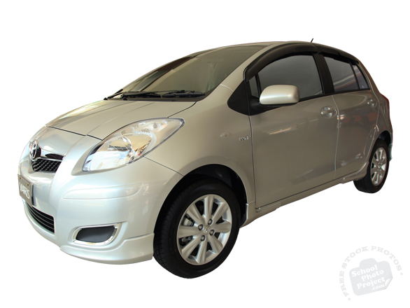 Toyota Yaris, silver car, auto, automobile, transportation, free foto, free photo, stock photos, picture, image, free images download, stock photography, stock images, royalty-free image