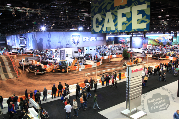 Chicago Auto Show, test driving track, stock photos, free images, royalty free pictures