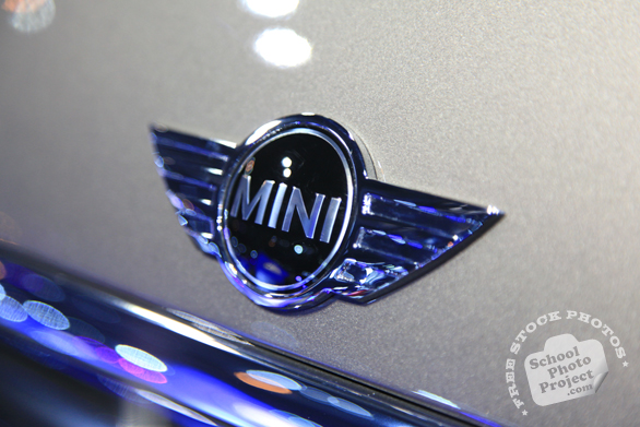 Mini Cooper logo, Chicago Auto Show, stock photos, free images, royalty free pictures