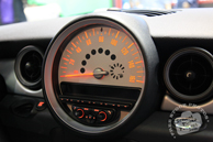 Mini Cooper dashboard, speedometer, Chicago Auto Show, stock photos, free images, royalty free pictures