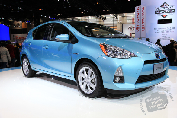 Toyota Hybrid Prius C, electric car, Chicago Auto Show, stock photos, free images, royalty free pictures