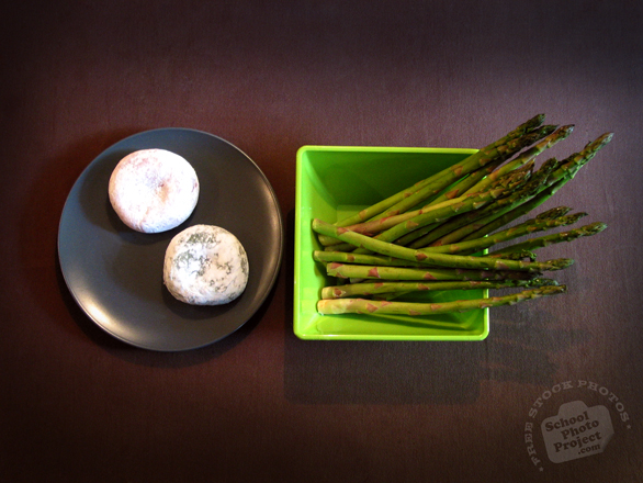 rice cake, asparagus, fresh food, Asian Food, bowl, plate, free photo, free image, stock photo, stock image, royalty-free image
