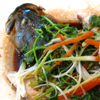 steamed fish, steamed carp, Chinese food, seafood, foods, free pictures, stock images for free, free images download, free photos, stock photos, royalty-free stock image