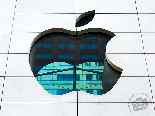Apple logo, Apple Store, Apple Computer logo, corporate identity image, logo photo, brand picture, free logo mark, free stock photo, free picture, royalty-free image, school photo project use