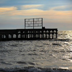 sunset, dusk, seaside, dock, pier, seascape, beach, nature photo, free stock photo, free picture, stock photography, royalty-free image