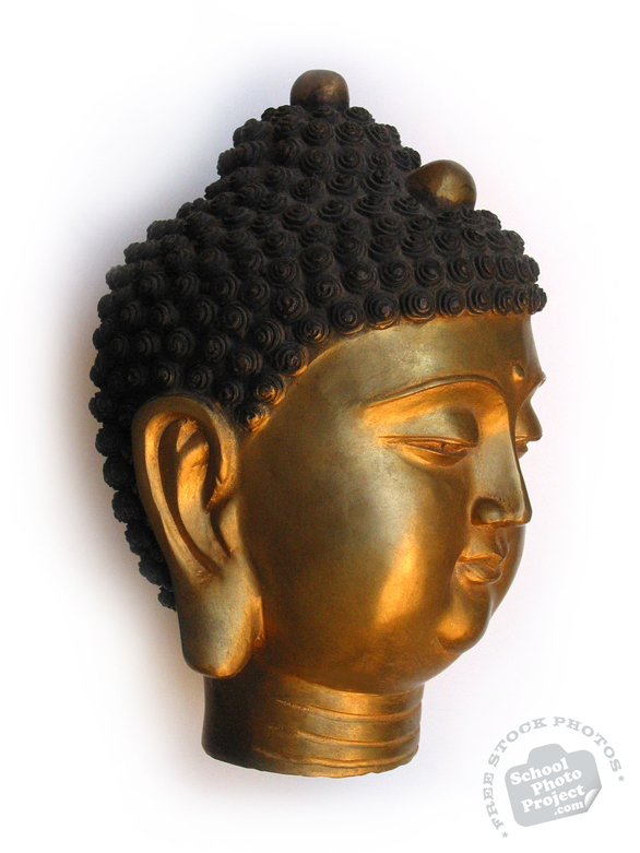 Buddha bust, Buddha head, bronze statue, decor, daily object, free photo, stock photos, royalty-free image