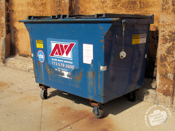 dumpster, trash bin, trash can, disposal bin, daily objects, daily items, stock photos, free foto, free photos, free images download, stock photography, stock images, royalty-free image