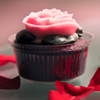 rose, cupcake, rose petals, Valentine's Day, seasonal picture, holidays celebration, free stock photo, free picture, stock photography, royalty-free image