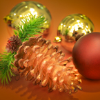pinecone, bauble, glass balls, Christmas decoration, Xmas ornaments, bauble, religious holiday, seasonal picture, holidays celebration, free stock photo, free picture, stock photography, royalty-free image